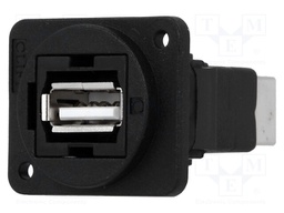 Coupler; USB A socket,USB B socket; FT; USB 2.0; plastic; 19x24mm