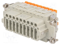 Connector: HDC; female; CDSH; PIN: 27; 27+PE; size 77.27; 10A; 400V