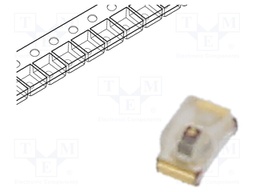 LED; SMD; 0402; yellow; 60mcd; 1x0.5x0.5mm; 120°; 2÷2.5V; 20mA; 125mW