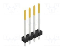 Connector: pin strips; pin header; male; PIN: 4; 2.54mm; THT; 1x4