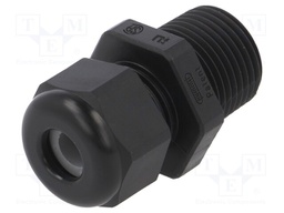Cable gland; NPT3/8"; IP68; Mat: polyamide; black; UL94V-0