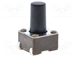 Microswitch TACT; SPST-NO; Pos: 2; 0.05A/12VDC; SMT; 1.57N; 6x6x4mm