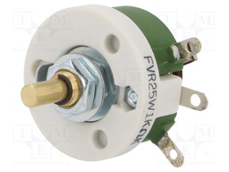 Potentiometer: shaft; single turn; 1kΩ; 25W; ±10%; 6mm; wirewound