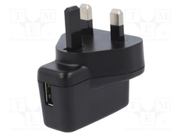 Power supply: switched-mode; voltage source; 5VDC; 1A; 5W; Out: USB