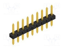 Connector: pin strips; pin header; male; PIN: 9; 2mm; THT; 1x9; 100V
