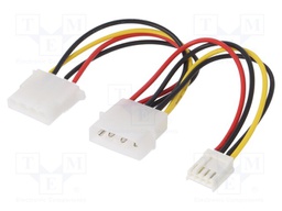 Cable: mains; Molex male,Molex female,mini Molex female; 0.15m