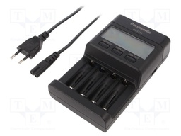Charger: microprocessor-based; Ni-MH; Size: AA,AAA,R03,R6