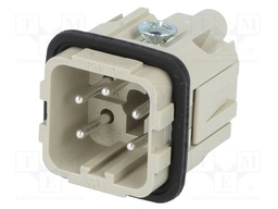 Connector: HDC; male; CK/MK; PIN: 5; 4+PE; size 21.21; 10A; 250V