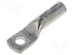 Tip: ring tube; M6; 16mm2; crimped; for cable; tinned; copper; 6.4mm