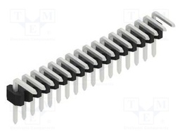 Connector: pin strips; pin header; male; PIN: 17; 1.27mm; THT; 1x17