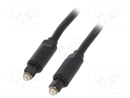 Cable; Toslink plug,both sides; 1m; Plating: gold-plated; black