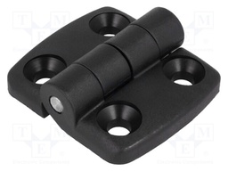 Hinge; Width: 52mm; polyamide; black; H: 48mm