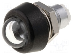 LED holder; 5mm; metal; convex; IP67