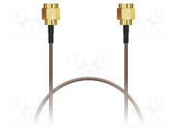 Cable; 152.4mm; SMA male,both sides; brown; straight; -40÷125°C