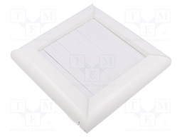 Guard; ABS; Ø100mm; snap fastener; white; Body dim: 174x174x41mm