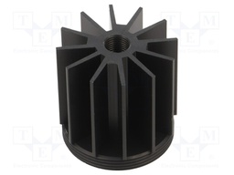 Heatsink; LED; W: 45mm; H: 38mm; black; Shape: round; STAR LED