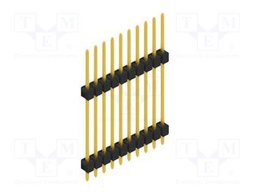 Connector: pin strips; pin header; male; PIN: 10; 2.54mm; THT; 1x10