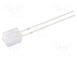 LED; rectangular; 5x5x7mm; yellow; 500÷750mcd; 140°; Front: flat