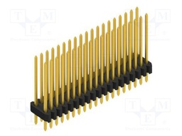 Connector: pin strips; pin header; male; PIN: 38; 1.27mm; THT; 2x19