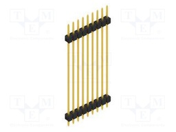 Connector: pin strips; pin header; male; PIN: 9; 2.54mm; THT; 1x9