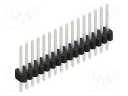 Connector: pin strips; pin header; male; PIN: 16; 1.27mm; THT; 1x16