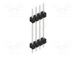 Connector: pin strips; pin header; male; PIN: 4; 2.54mm; THT; 1x4