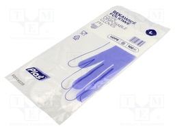 Protective gloves; Size: L; transparent; HDPE; 100pcs; tag