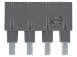 Jumper Along 1x4 black 16A