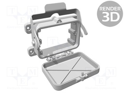 Enclosure: for Han connectors; Han; size 48B (2 x 24B)