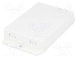 Enclosure: multipurpose; X: 70.6mm; Y: 105mm; Z: 20.5mm; ABS; white