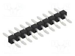 Connector: pin strips; pin header; male; PIN: 10; 2.54mm; SMT; 1x10