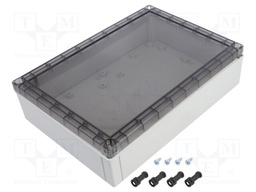 Enclosure: multipurpose; X: 180mm; Y: 255mm; Z: 63mm; MNX; grey; IK08