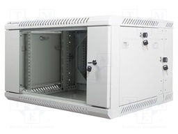 Enclosure: rack cabinet; Standard: 19"; 6U; grey; Z: 600mm; X: 600mm