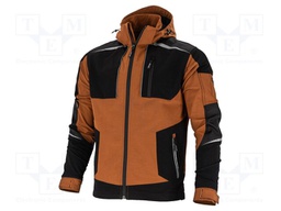 Hoodie; Size: XXXL; brown-black; STRETCH; multi use,slim-fit