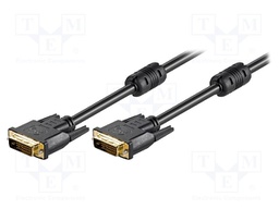 Cable; DVI-D (24+1) plug,both sides; 5m; Colour: black