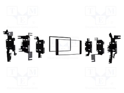 Radio frame; Chevrolet,Nissan; 2 DIN; black gloss
