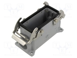 Enclosure: for HDC connectors; V-TYPE; size 77.27; Gland holes: 1
