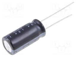 Capacitor: electrolytic; THT; 10uF; 400VDC; Ø10x20mm; Pitch: 5mm
