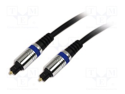Cable; Toslink plug,both sides; 1.5m; Øcable: 5mm; Øcore: 2.2mm
