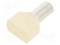 Tip: bootlace ferrule; 16mm2; crimped; for cable; tinned; ivory