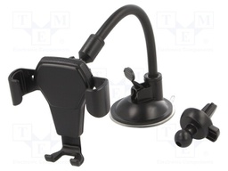 Car holder; black; air vent,for windscreen; Size: 65-85mm