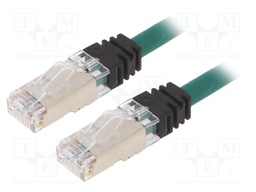 Patch cord; S/FTP,TX6A™ 10Gig; 6a; stranded; Cu; LSZH; green; 26AWG