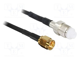 Cable; 200mm; FME female,SMA male; black; Øcable: 2.7mm; 50Ω