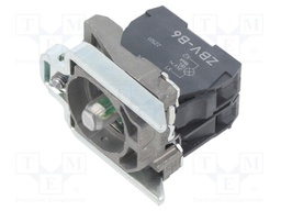 Contact Block, w/ Blue LED, Screw, 1 Pole, 6 A, 120 V, Schneider Harmony XB4 Series Actuators
