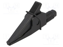 Crocodile clip; 20A; black; max.39mm; 1kV; Connection: 4mm socket