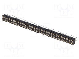 Socket; pin strips; female; PIN: 60; turned contacts; straight