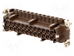 Connector: rectangular; female; 180 °C; 24+PE; size 104.27; 16A