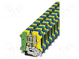 Splice terminal: rail; 0.2÷10mm2; ways: 1; yellow-green
