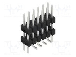 Connector: pin strips; pin header; male; PIN: 12; 2.54mm; SMT; 2x6
