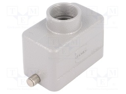 Enclosure: for Han connectors; Han; size 10B; for cable; straight